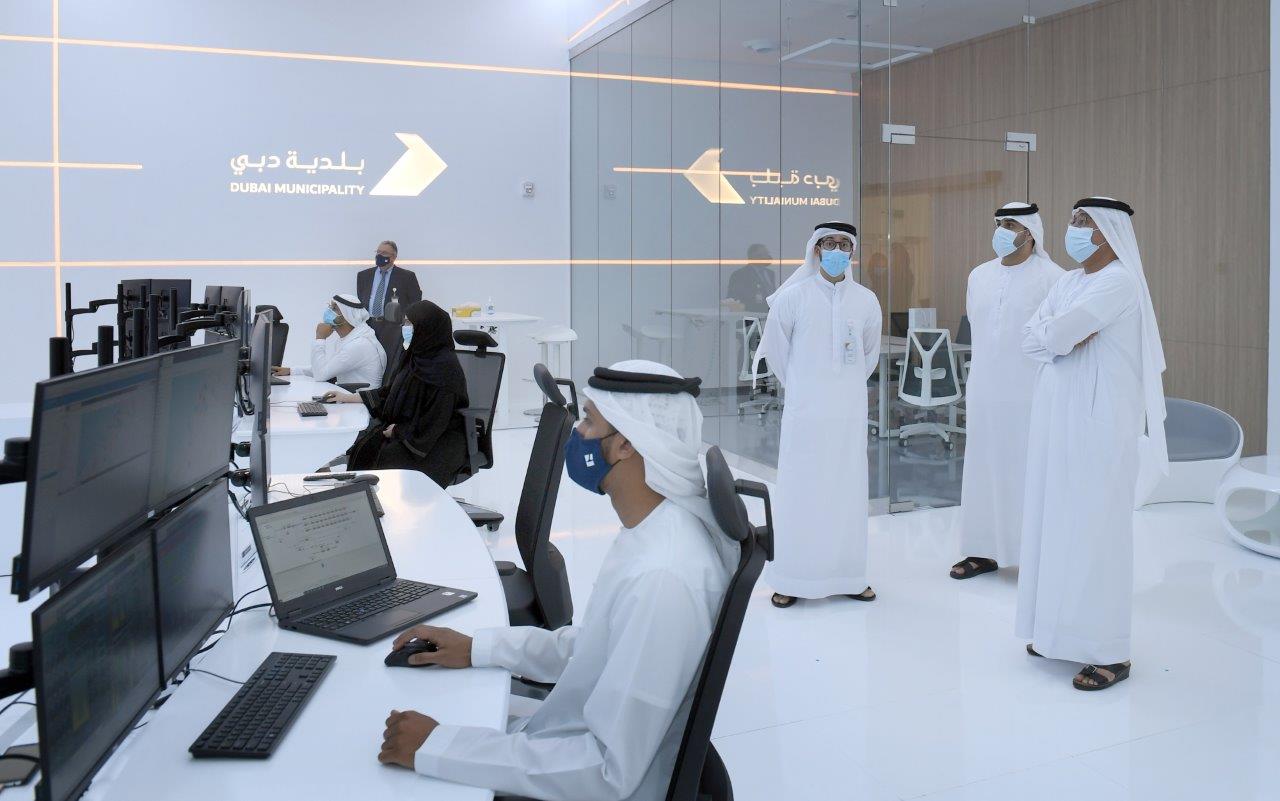 Dawoud Al Hajri visits the remote control room at Jebel Ali Sewage Treatment Plant