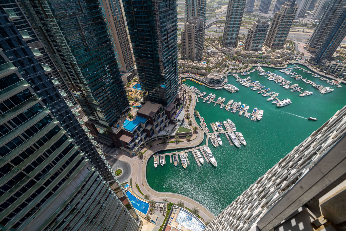Dubai Marina waterfront towers view