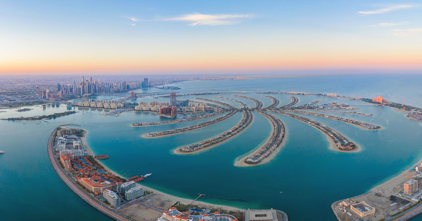 Palm Jumeirah aerial view